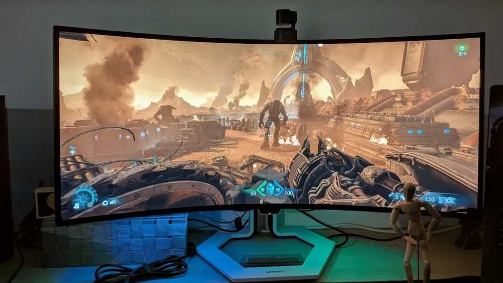 Нов Монитор Lenovo Legion PRO 34WD-10, 34", OLED, 3440 x 1440