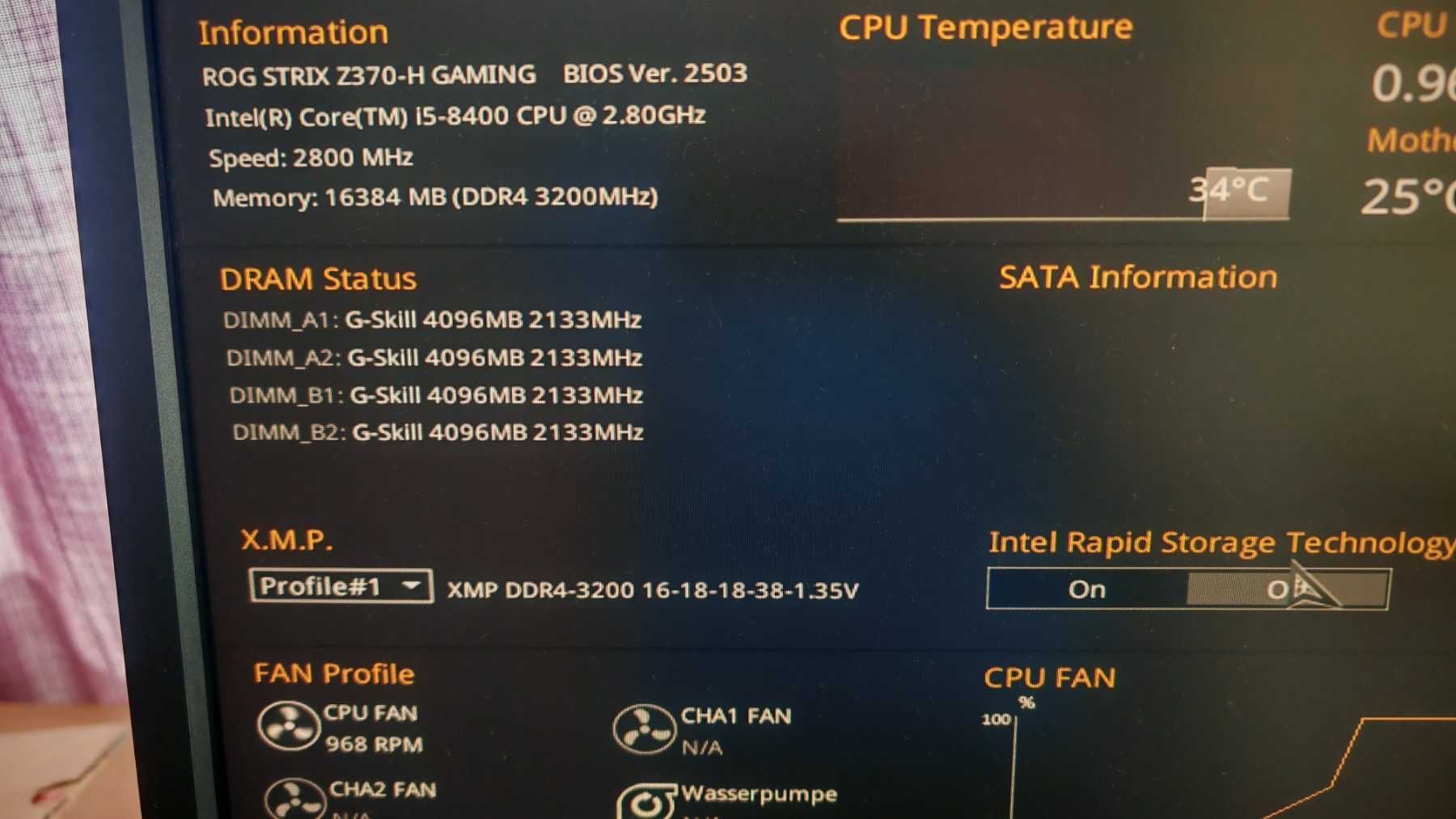 ASUS ROG STRIX Z370-H + Intel Core i5-8400 шестядрен + 16GB РАМ