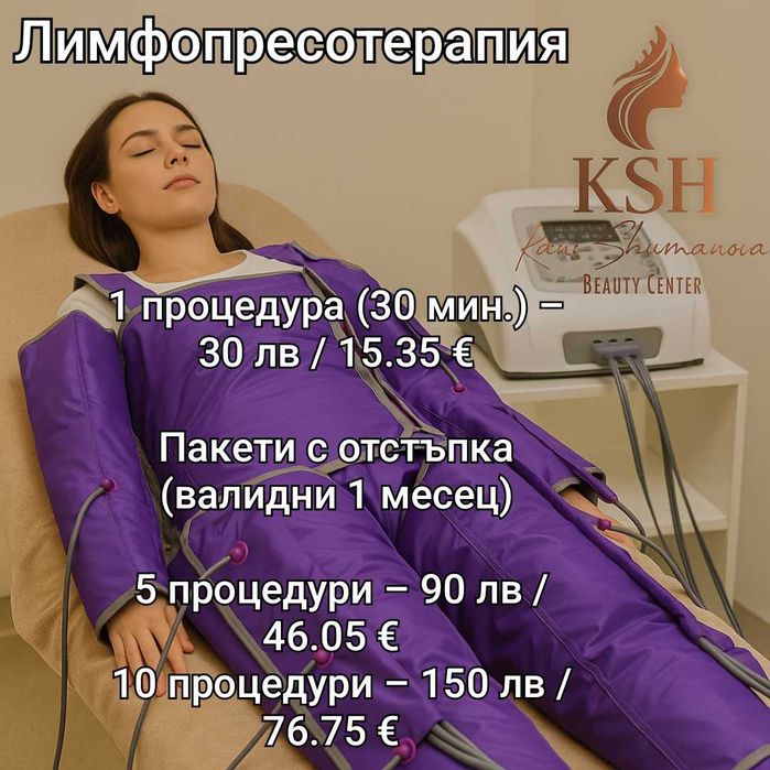 Лимфопресотерапия, RF Микронидлинг, Лазерен карбонов пилинг Пловдив