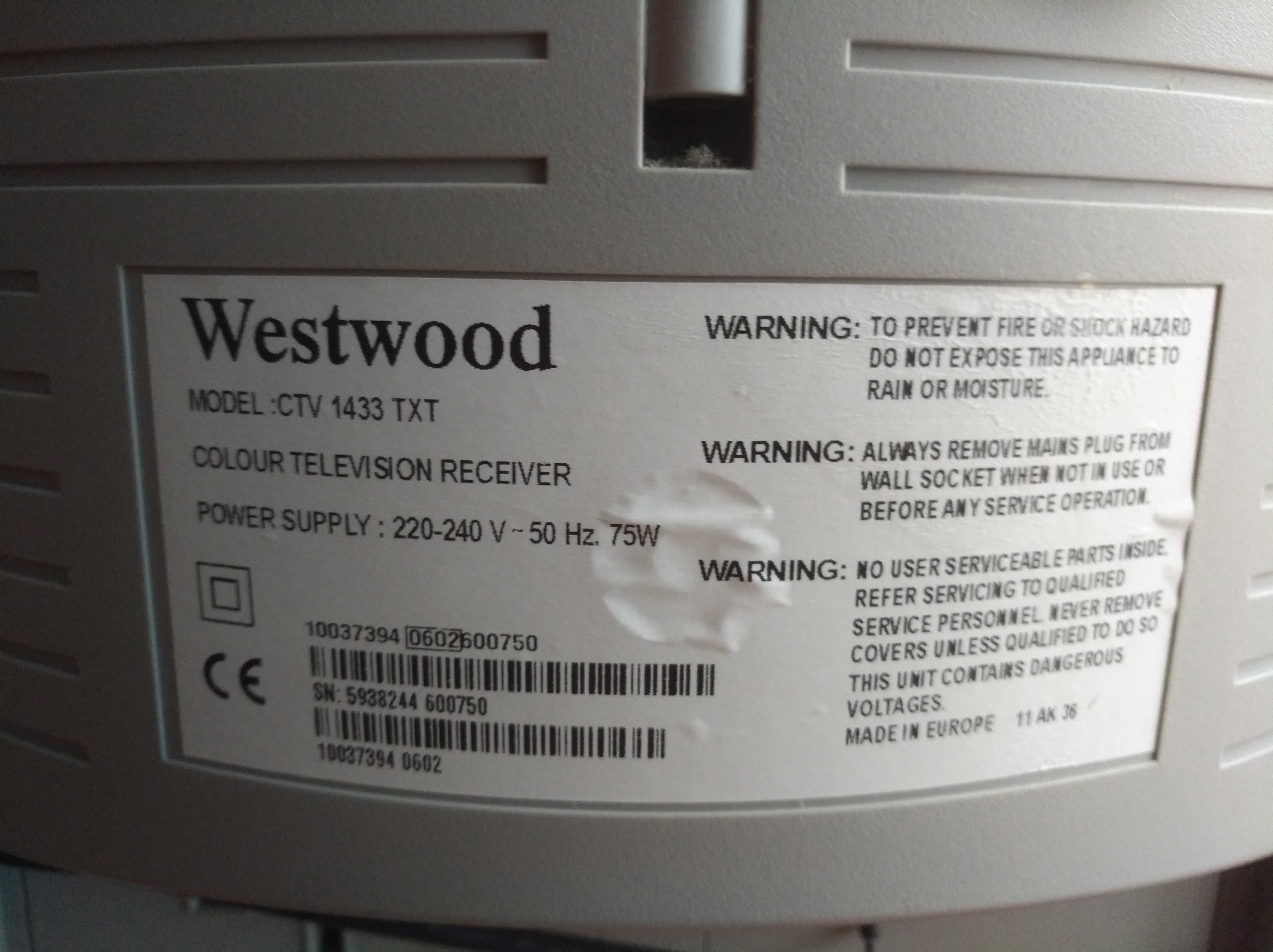 Vand TV color Westwood diagonala 37 cm