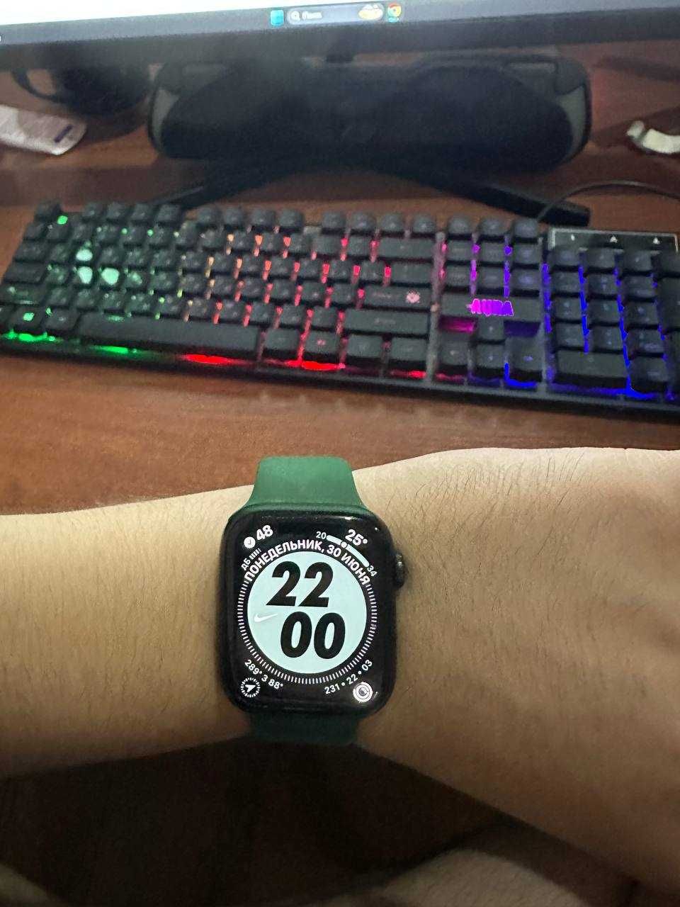 Apple Watch 7 green 45 mm ORIGINAL ОБМЕН на ВИДЕОКАРТУ