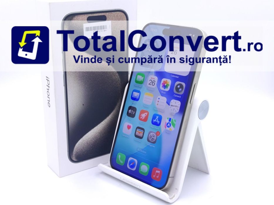 Apple iPhone 15 Pro 256GB Natural Titanium, Garantie 24 luni | #D87929
