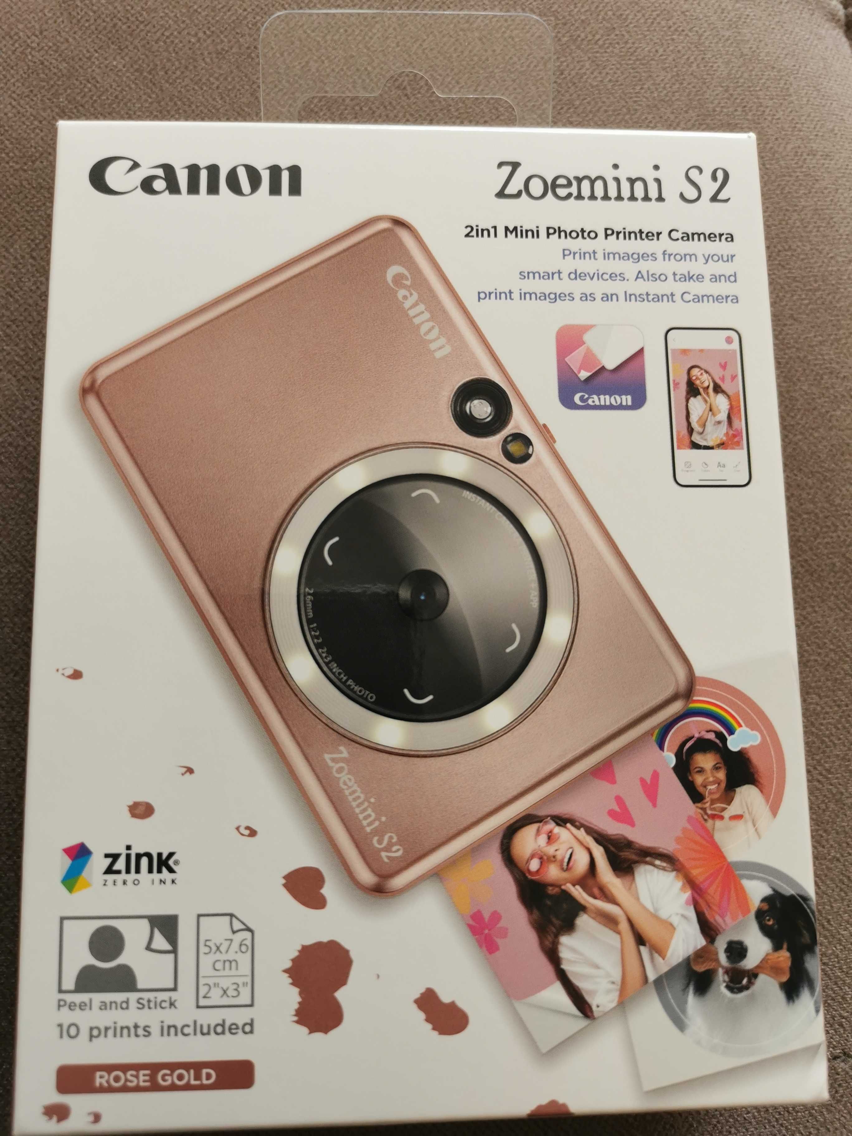 Фотоапарат Canon - Zoemini S2, розов