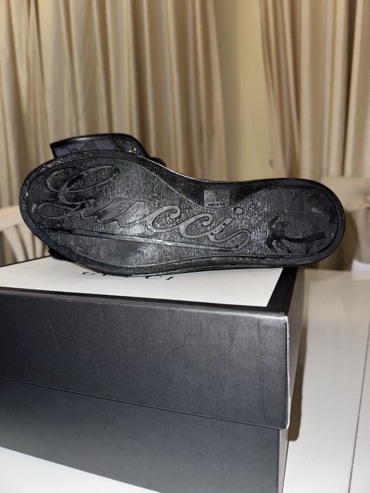 Adidasi Gucci Monogram High Top Canvas