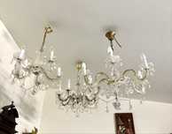 Candelabre vechi stil Louis cu cristale