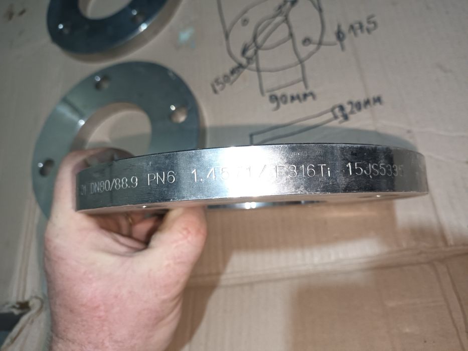 Flanșe inox 3 toli grosime 19 mm