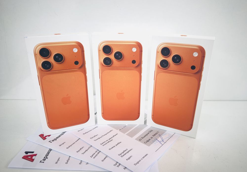 НОВ! iPhone 17 Pro 256GB Cosmic Orange ГАРАНЦИЯ 24 Месеца!