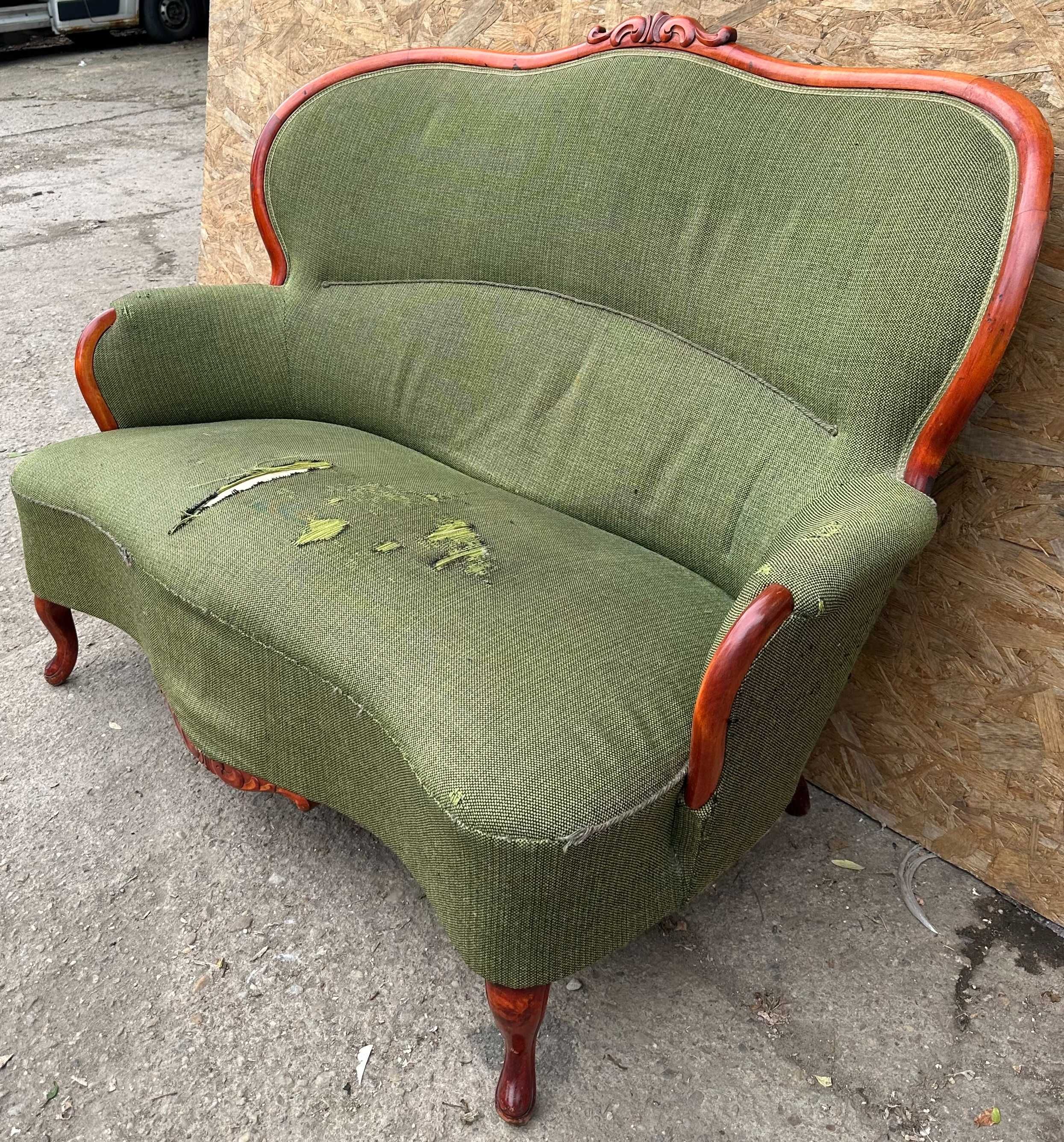 Canapea Vintage Stil Louis Philippe; Bancheta