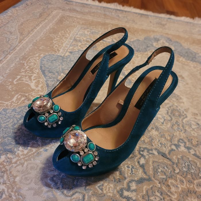 Sandale Zara, din piele, 36