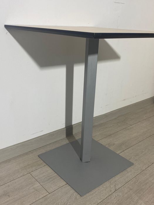 Masă Pătrată 60x60 cm, Structură Metalică Demontabilă; Măsuță Cafea