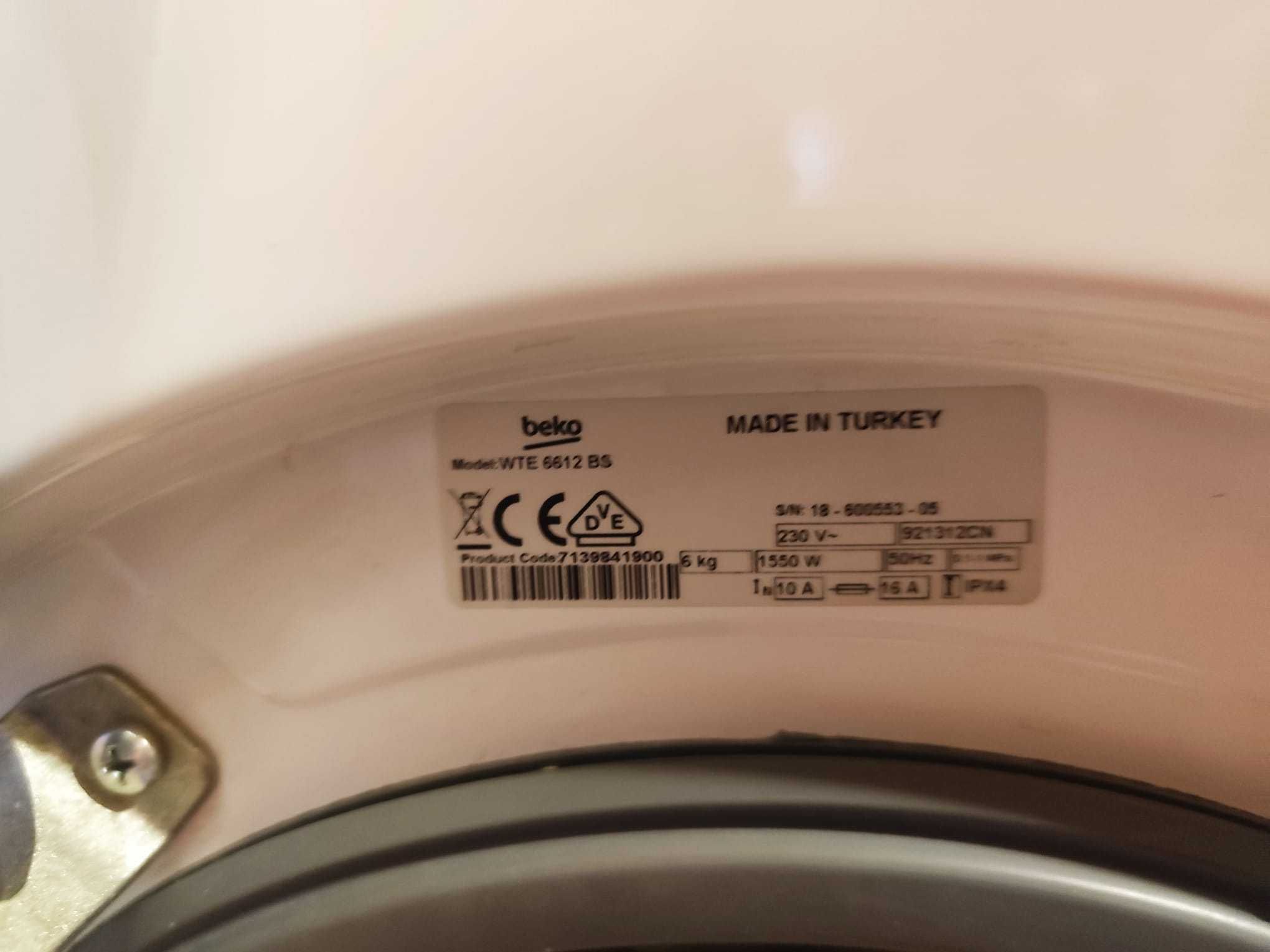 Пералня Beko слим, модел WTE6612BS