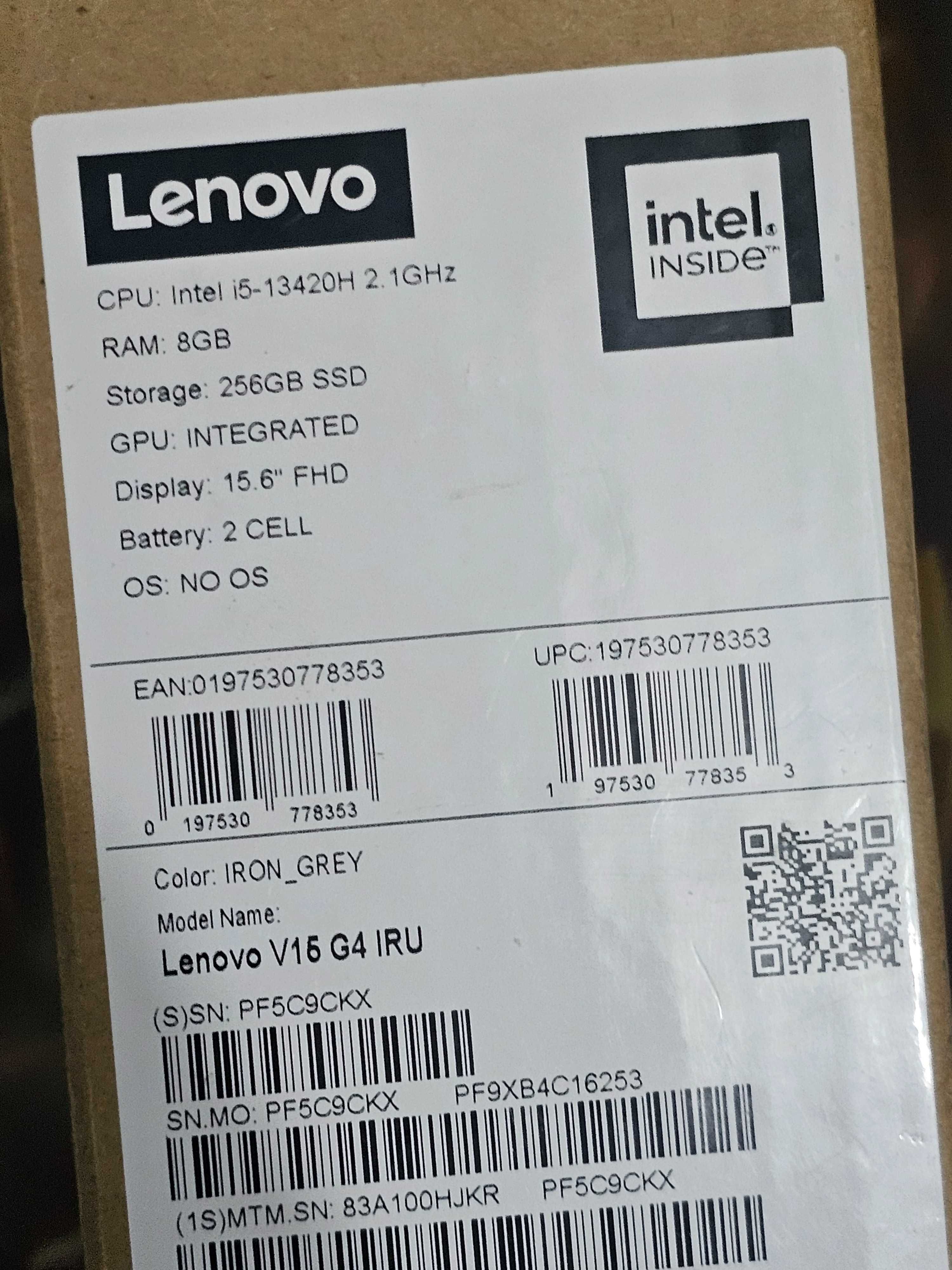 ПРОДАМ Lenovo V15G4 Мощный Ноутбук Core™i5-13420H/8GB/256SSD/15.6"iPS.
