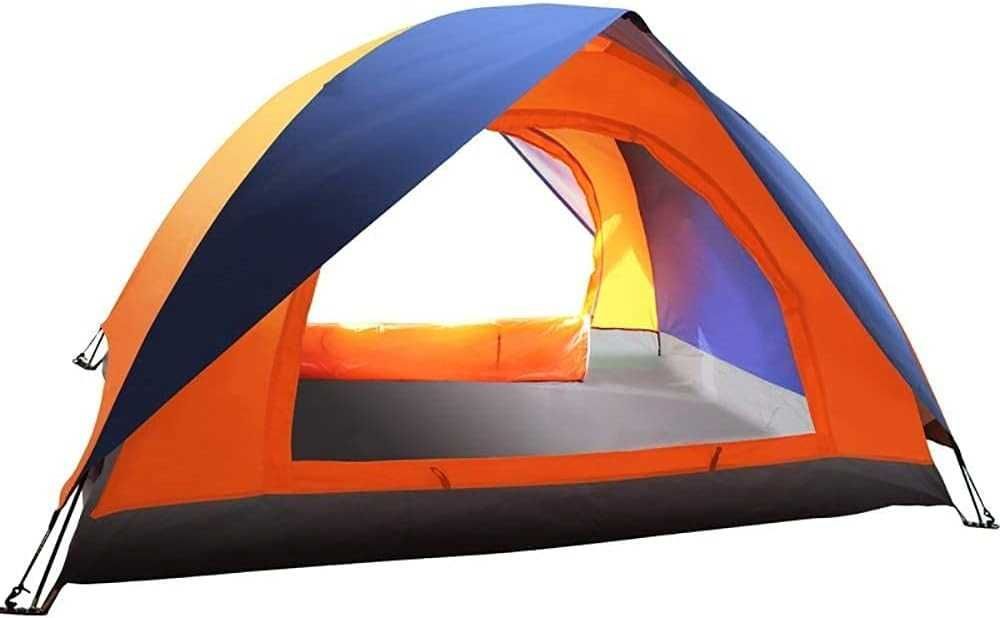 Cort camping  2-3 persoane,190x190x123 cm - Albastru/Rosu