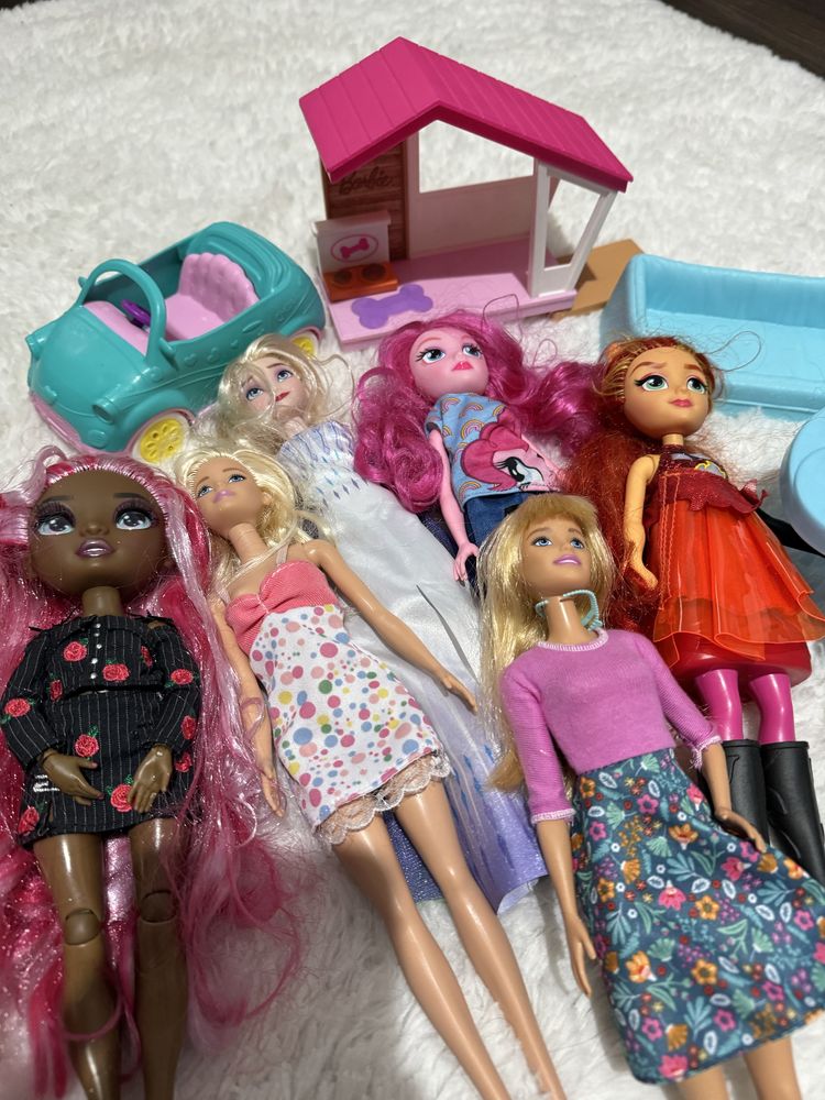 Lot jucarii Barbie, Enchantimals, LOL, Peppa Pig, Little Pony dolls