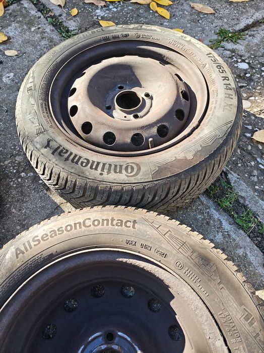 Jante tabla peugeot cu cauciucuri 175 65R14 conți ALL S dot 2021