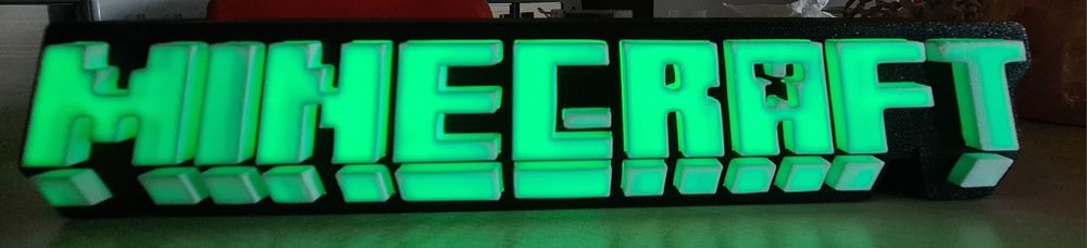 LOGO Minecraft cu Led-uri