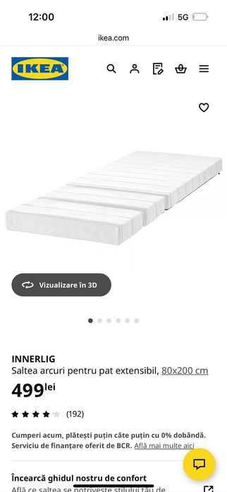 Pat Busunge Ikea + saltea cu arcuri