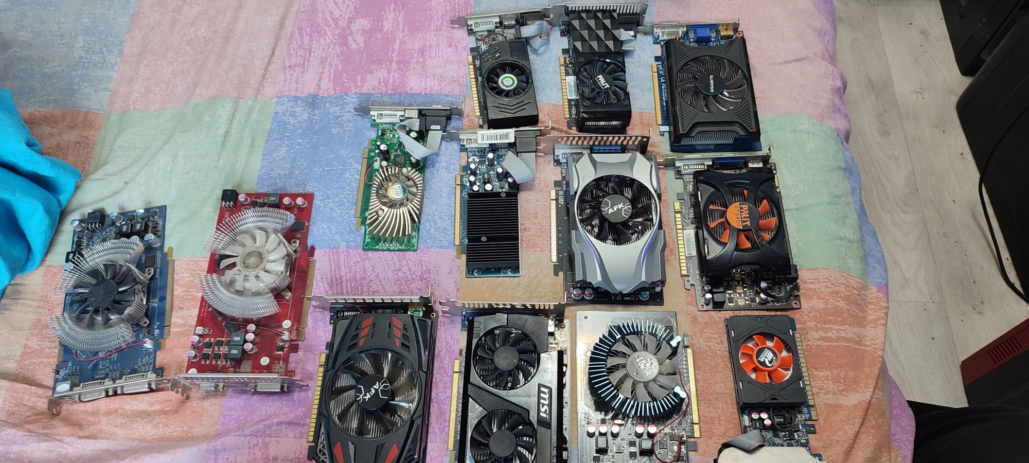 Видеокарты разные от 9600 до 1060