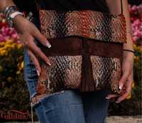 Чанта на Gabina-естествена кожа и велур