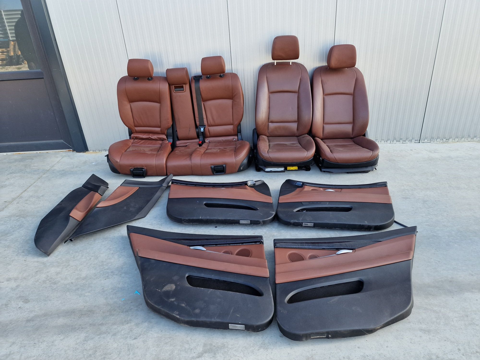 Interior piele incalzire coniac maro scaune bancheta bmw f07 gt