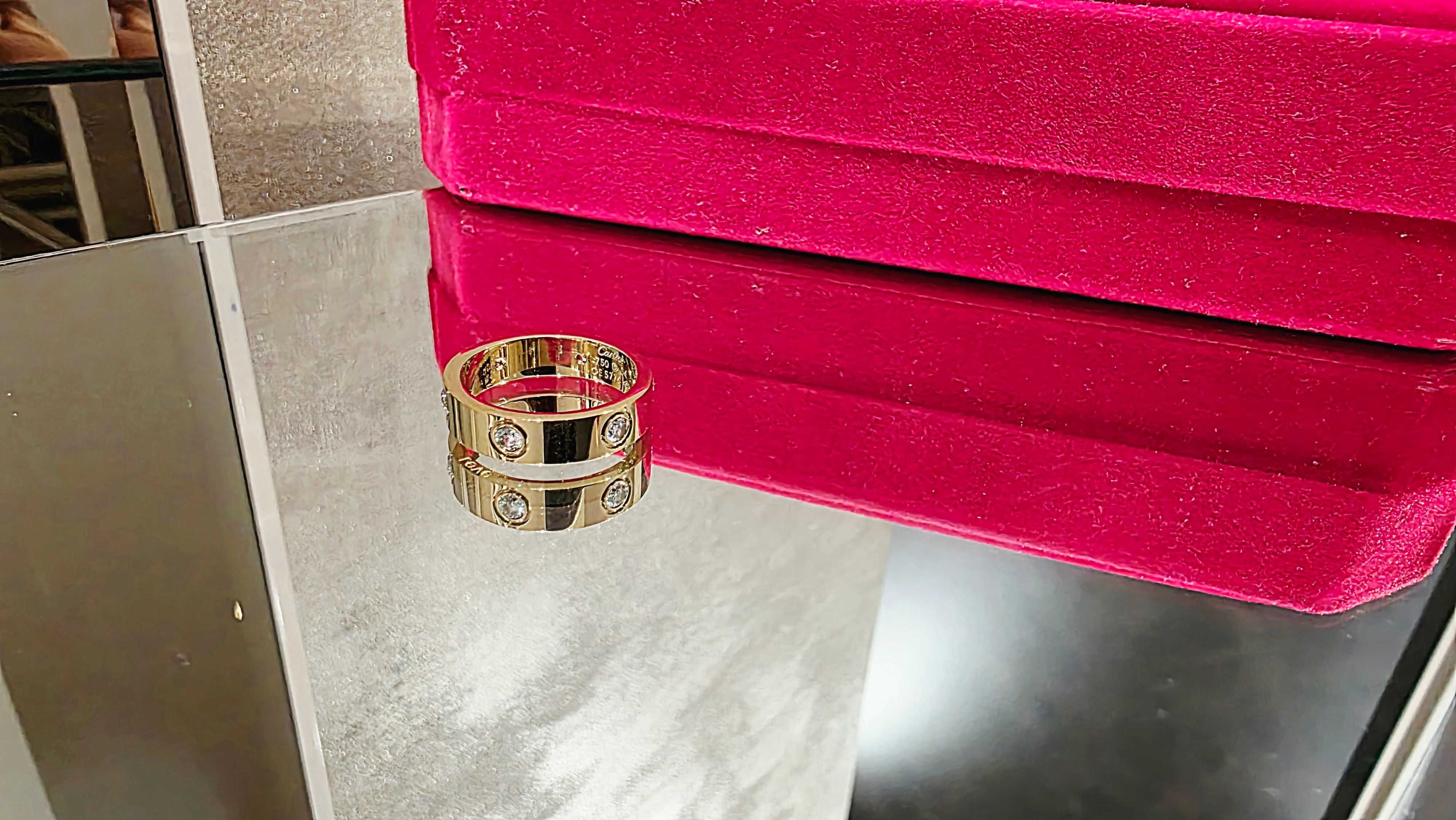 CARTIER Love Gold 6 Diamonds Classic Model Пръстен