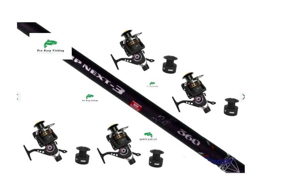 Set 4 lansete Next Carp 3.6 m + 4 Mulinete XP60R