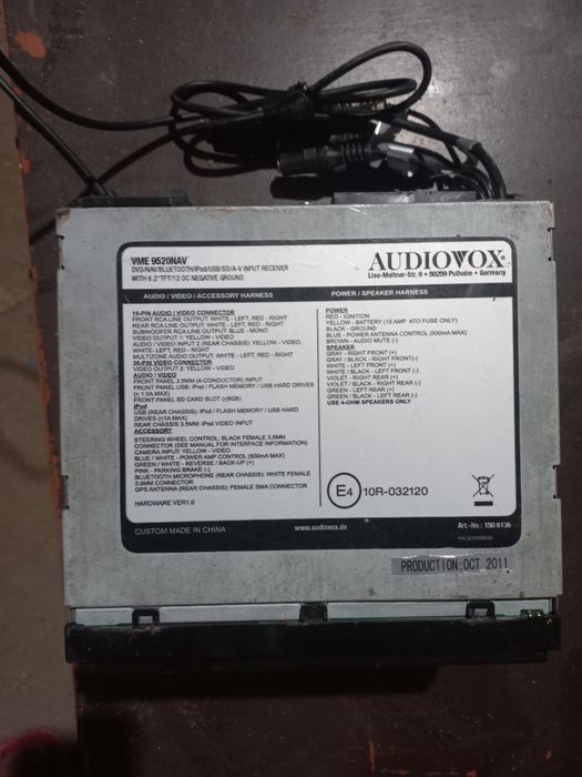 AUDIOVOX VME 9520NAV – DVD мултимедия с навигация