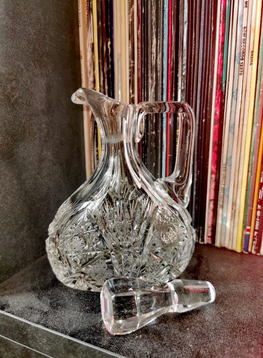 Гарафа оливерник шише кристално стъкло за алкохол напитки ликьор