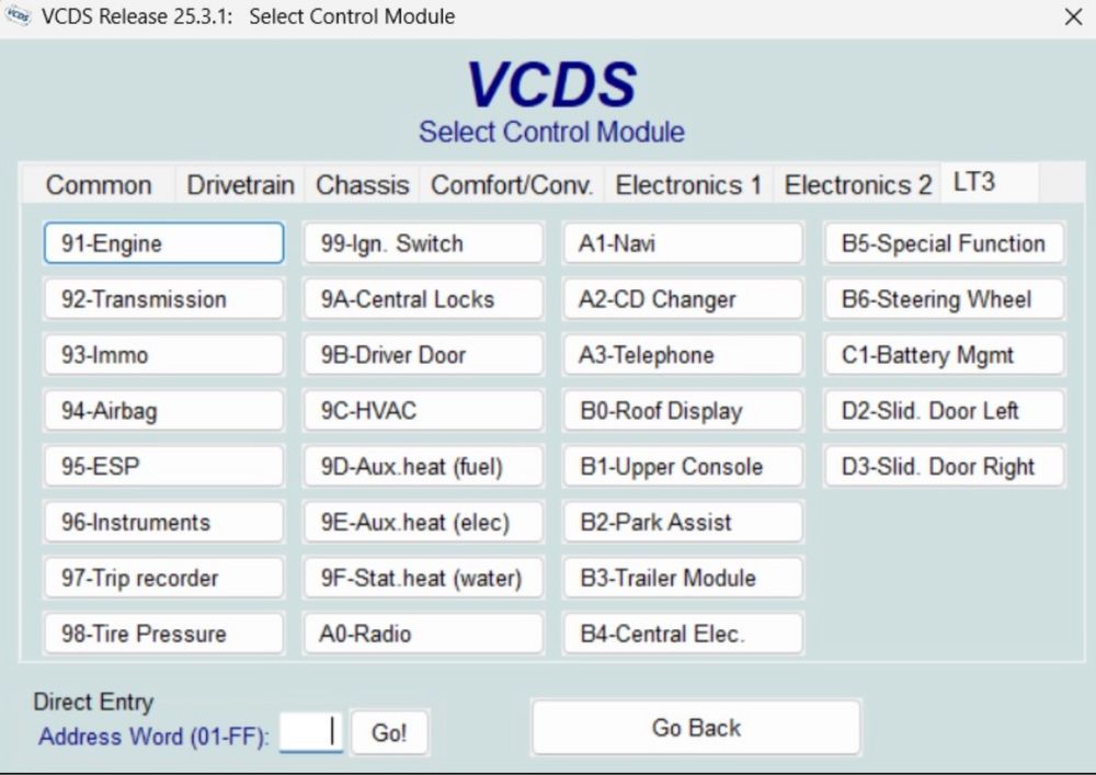 Tester/Diagnoza VAG-COM/VCDS 25.3.1 in Romana sau Engleza din Mai 2025