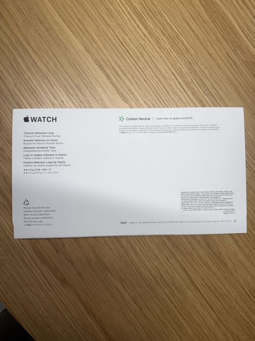 Apple Watch Titanium Milanese Loop 49mm размер S СИВА