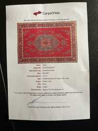 Covor persan tesut manual, cu certificat de autenticitate