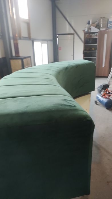 Set 2 canapele băncuțe, taburet, bancheta pe semirotund