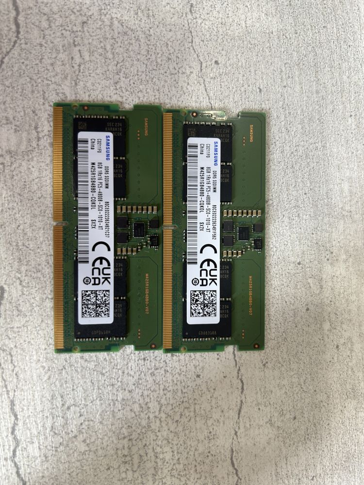 комплект оперативной памяти 16gb samsung ddr5 sodimm 8gb 4800