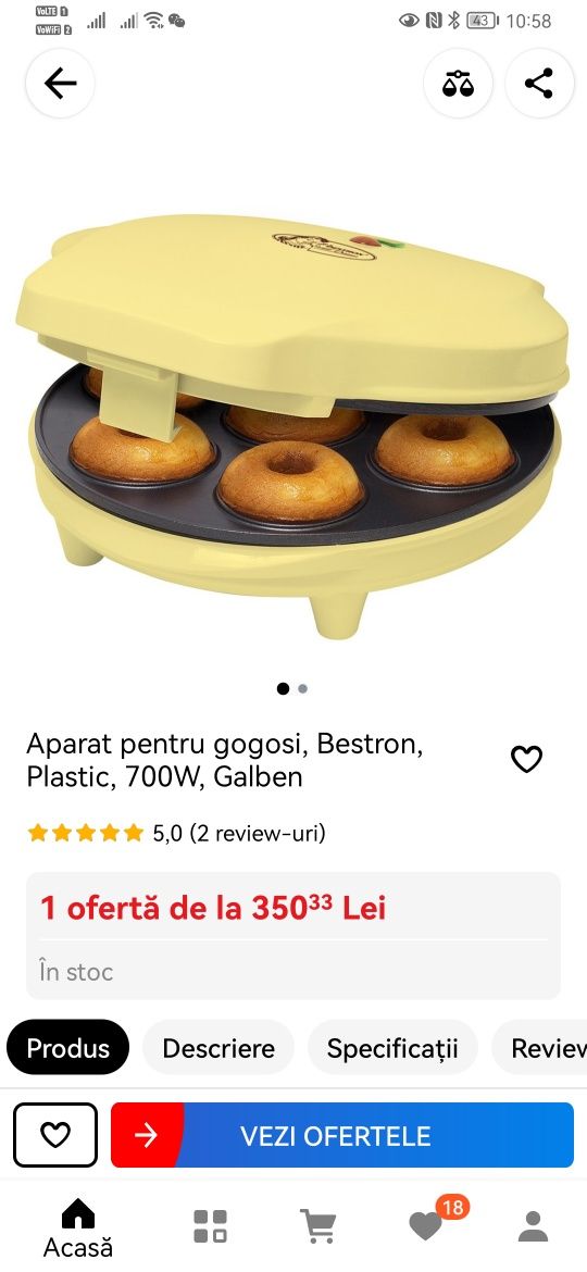 Aparat/dispozitiv facut gogosi/donut maker