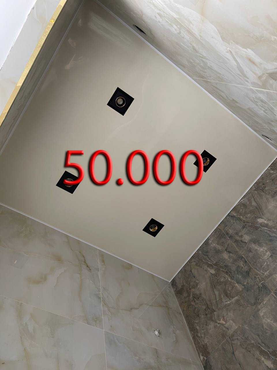 Натяжные потолки 50000