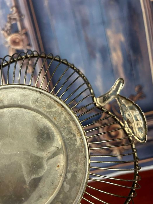 DN277 Cos  fructiera  422g 29x24 argintat necuratat frumos