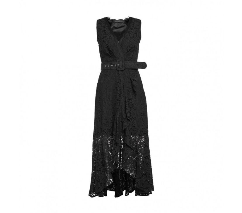 Дантелена рокля черна и бяла Guess