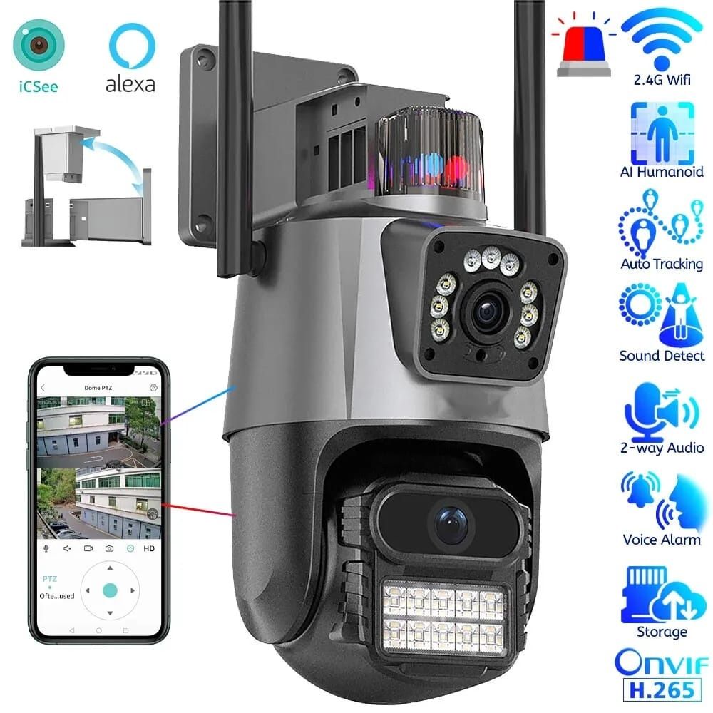 Camera Supraveghere Exterior Dubla ,Wireless ,Ultra HD ,iCsee