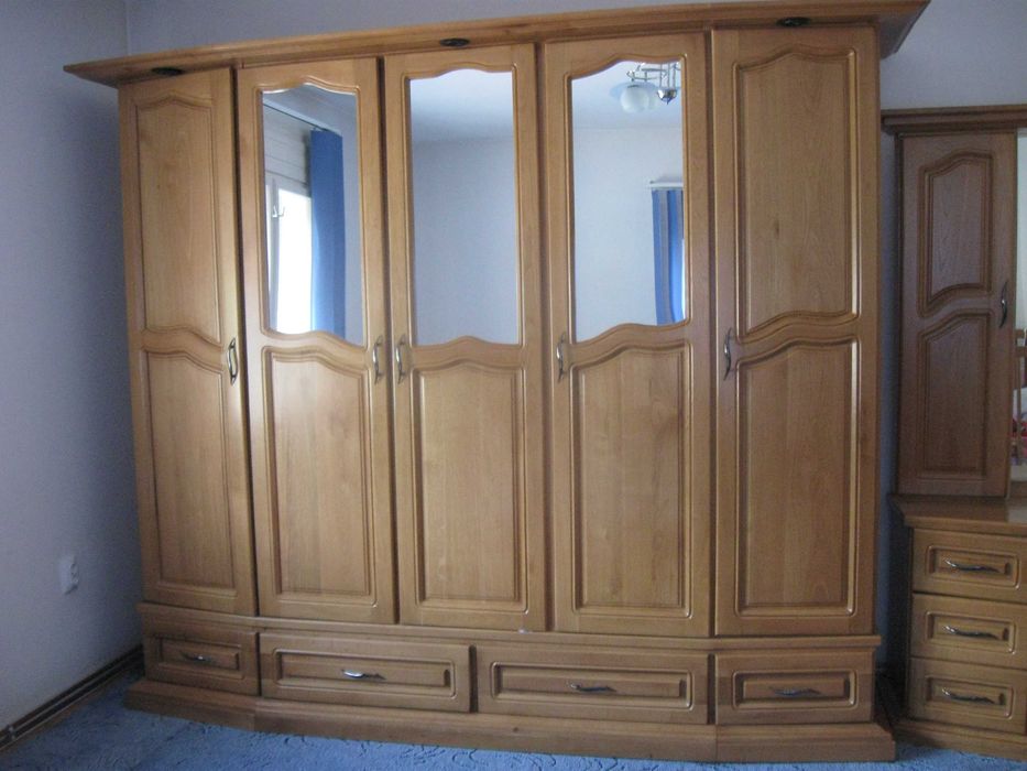 Mobilier de dormitor, lemn masiv, stejar