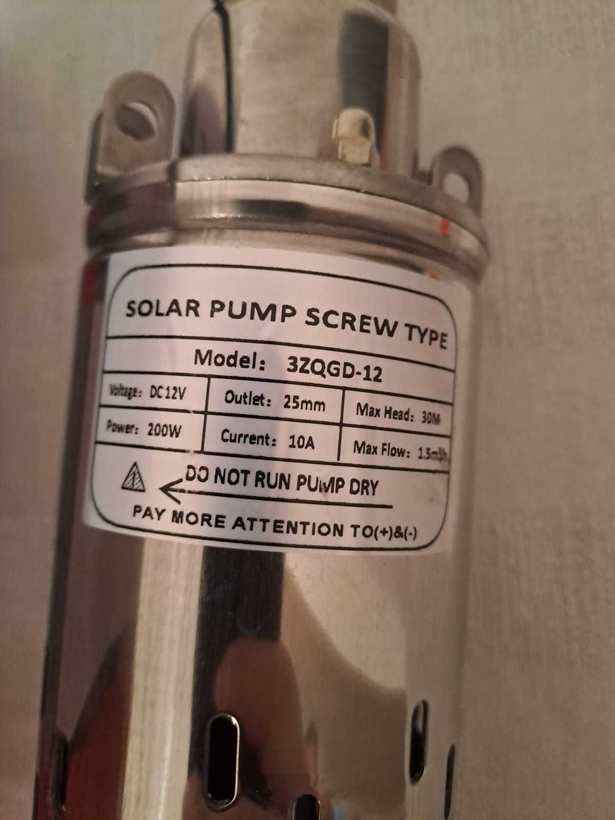 Pompa apa solara sumersibila 12V sau 24V