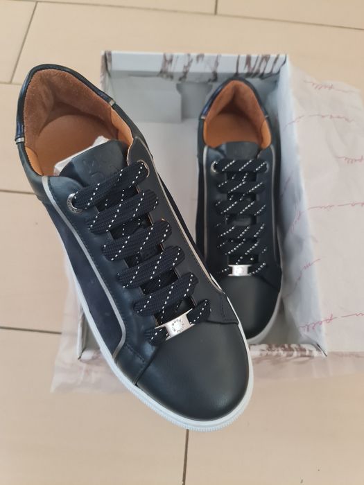 Adidasi Moda in Pelle Ales albastri,39