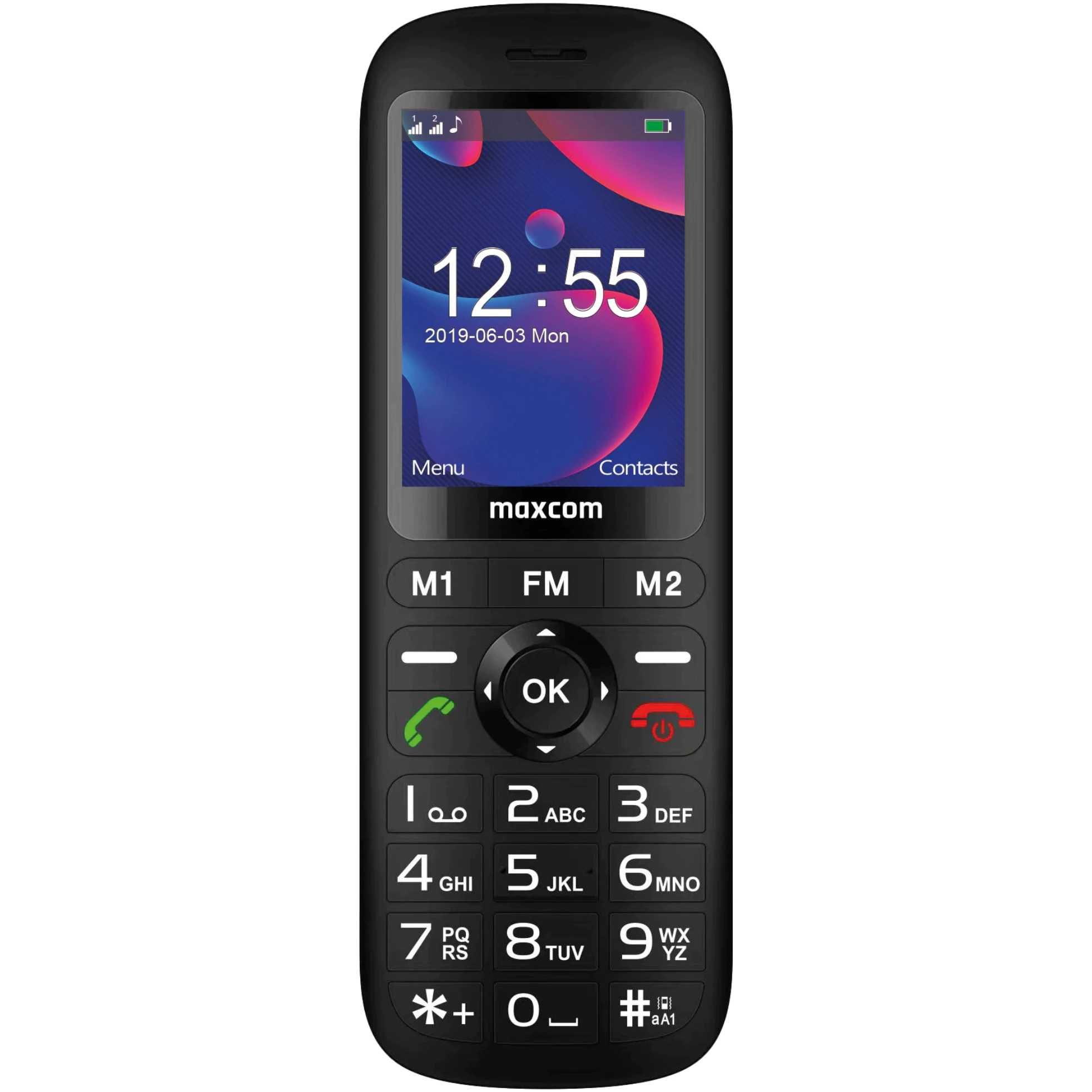 Мобилен телефон MaxCom MM740, Dual SIM + док блутут колона FM радио