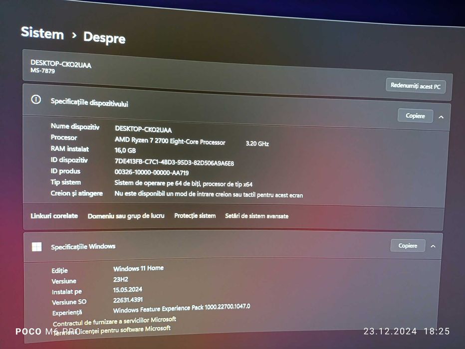 Sistem PC Gaming Complet – Ryzen 7, 32GB RAM, Volan Logitech G923