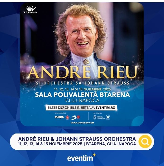 Vand bilete Andre Rieu 11 noiembrie Cluj
