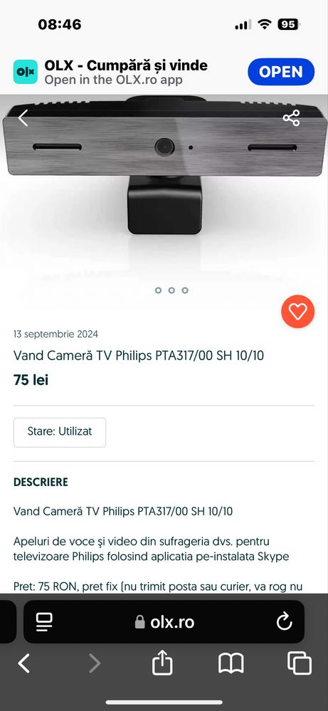 Camera PHILIPS PTA317 Webcam