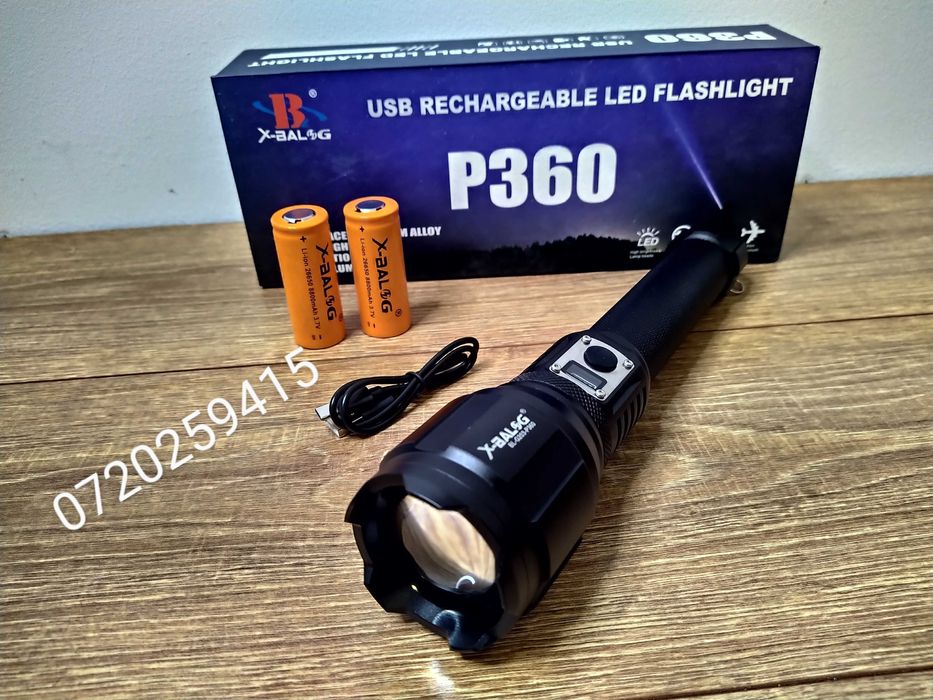 Lanterna XHP360 led multicore cu 36 de nuclee, model nou 2024