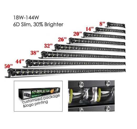 Led bar auto, proiector auto led, 6D 34-97 cm