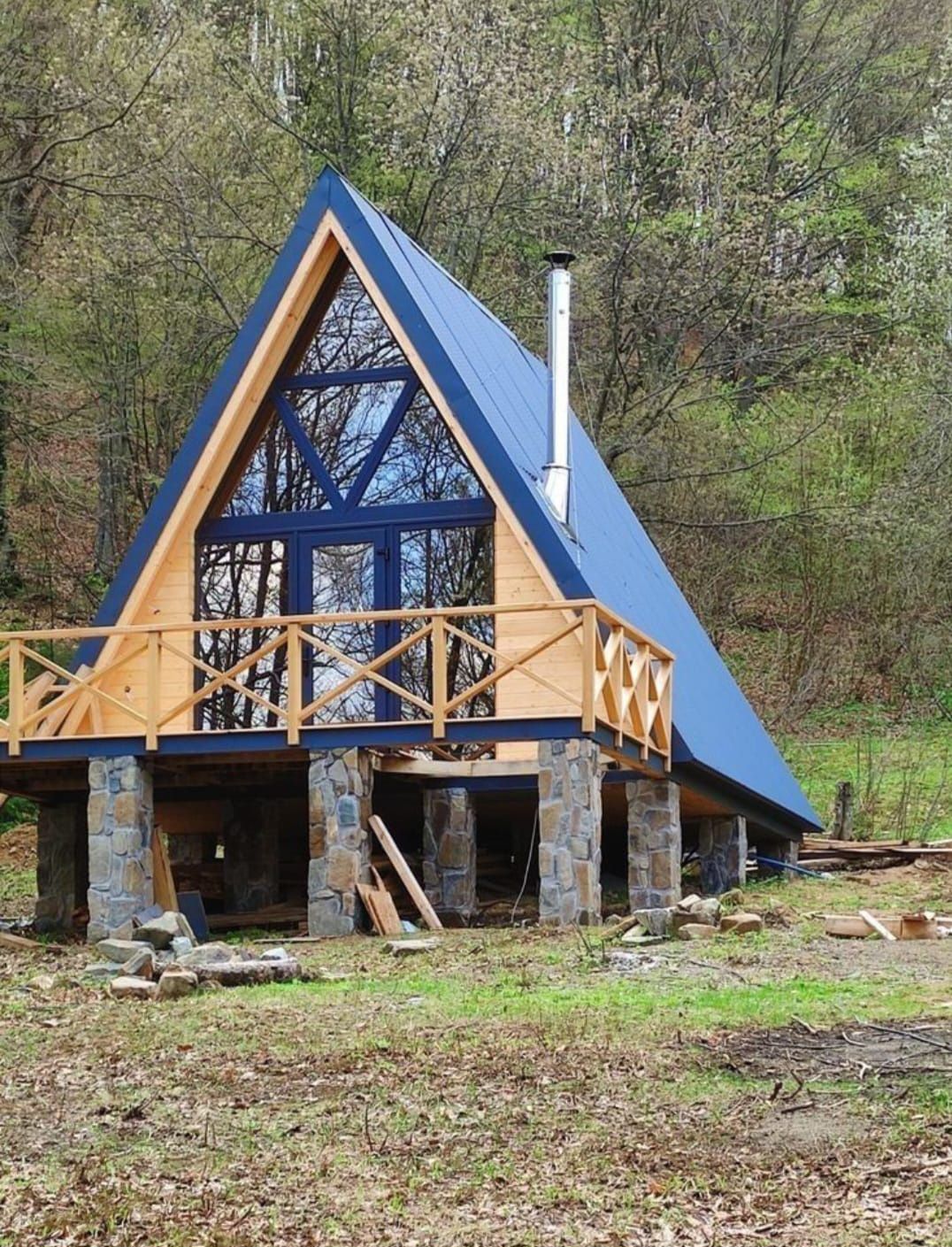 Cabane tip A din lemn