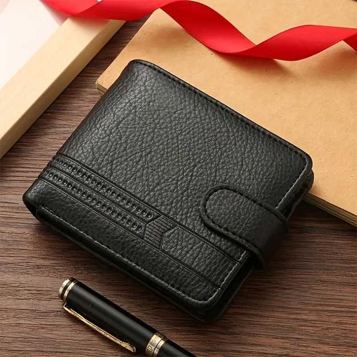 Мъжки Слим Бизнес Портфейл - Висококачествена PU Кожа