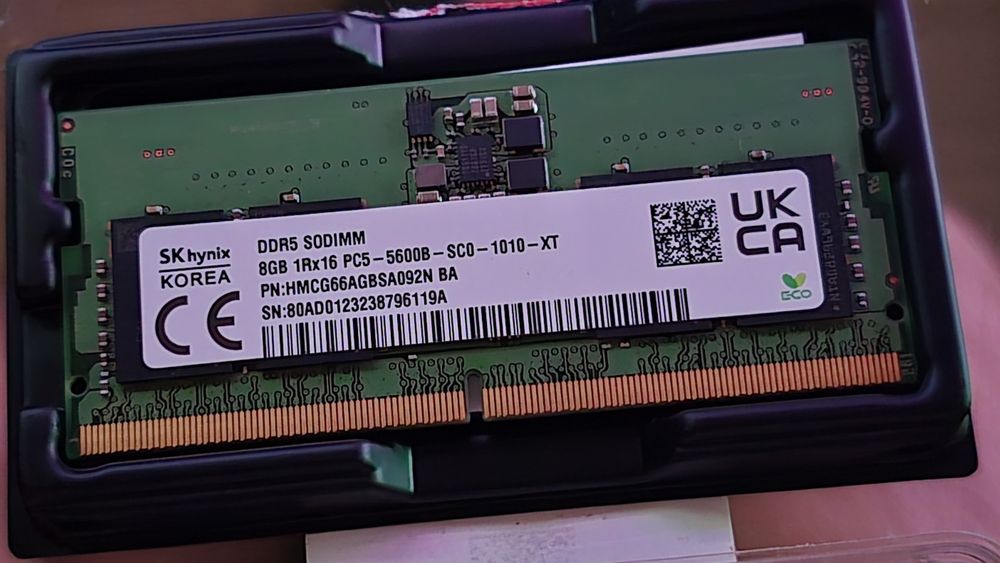 Memorie laptop DDR5 16gb (2x8gb) SK hynix, 5600mhz